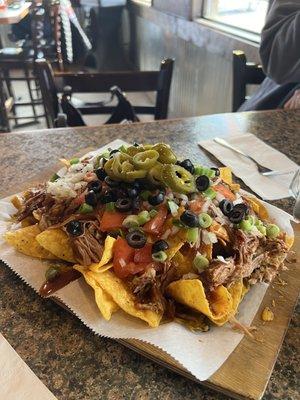 Pulled pork nachos