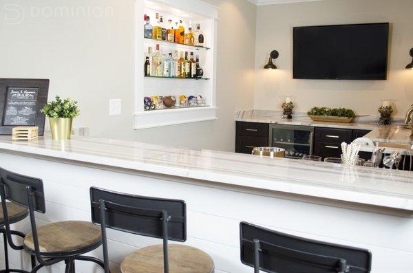 Skyline marble-hybrid basement bar countertops