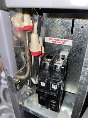 Furnace 50A main disconnect breaker 

ARLINGTON VA