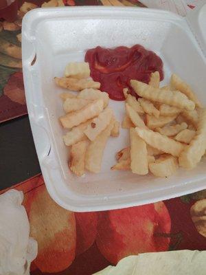 Majority was broken cold fries