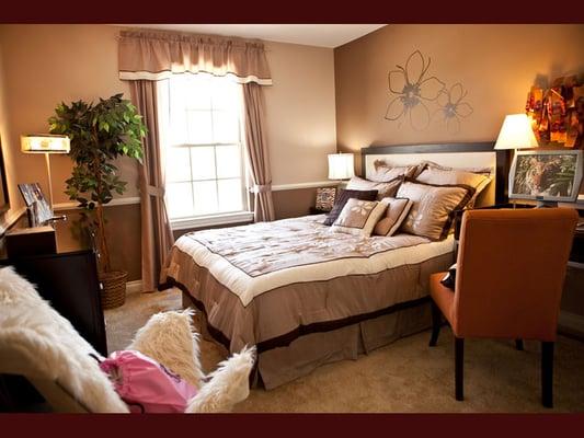 Beautiful bedroom by Cranbrook Custom Homes!