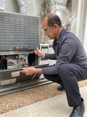 Heating Unit Activated and Assessed by lead home inspector Haitham