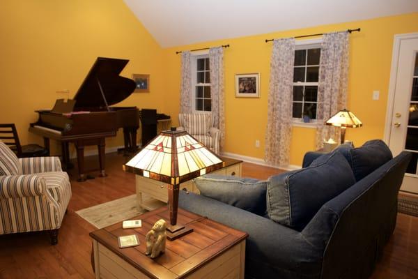 A warm and inviting place to study piano.