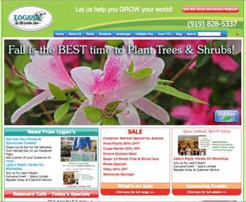 Web Design- Large Raleigh Garden Center