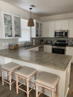 Cabinets done in Dover White