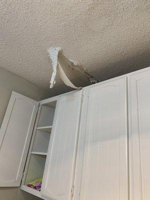 The leaking roof caved in