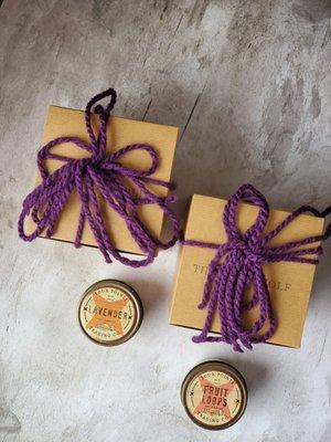 Four Points Trading Co. soy candles-two for us and two gift-wrapped for free!