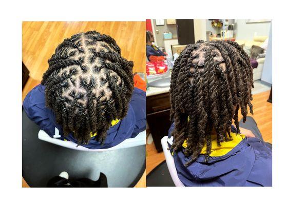 Retwist two strand twists