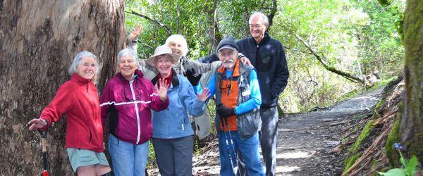 The Sequoias Portola Valley residents hiking on Windy Hill Preserve