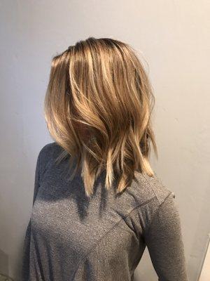 Blonde Balayage Lob