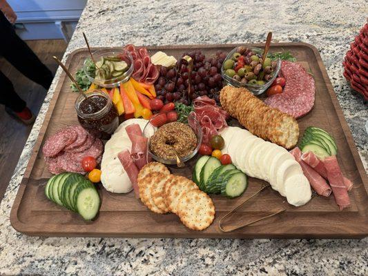 Charcuterie, board appetizer.