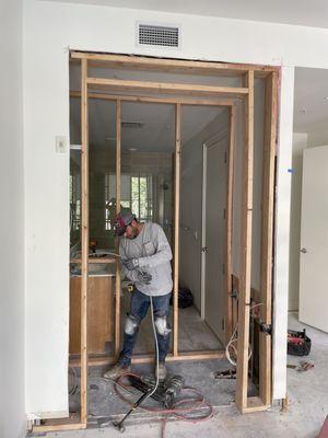 Bathtub demolition and closet addition/ conversion