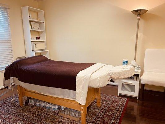 Massage therapy room