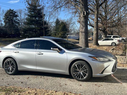 Side view of the new tint job