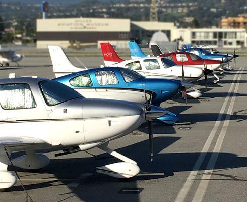 Our flight line of new Cirrus Aircraft.