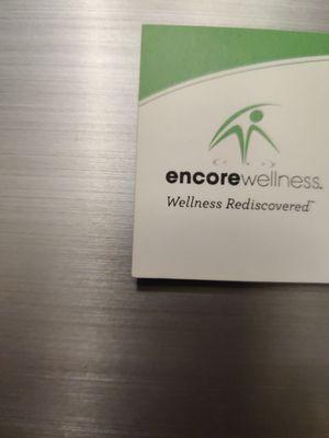 Name of this Physical therapy Center "Encore wellness".