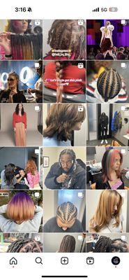 Styles from Instagram page @hair_by_tiny_