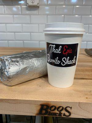 Coffee and Breakfast Burrito