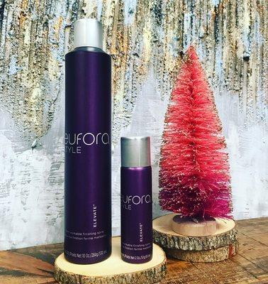 December gift with purchase! Buy any full size Eufora Hairspray and receive a FREE Travel Hairspray all month long! Merry Christmas!