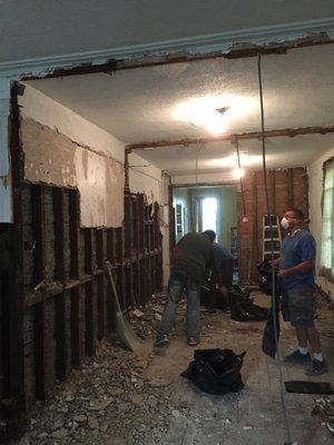 Williamsburg Apartment in turn of the century building. Before picutre - complete gut of entire apartment.