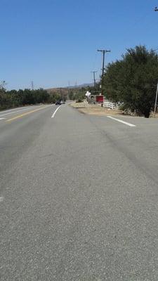 Be careful at these breaks in the bike lane.