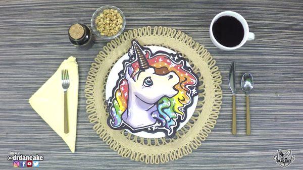 Rainbow Unicorn Pancake Art