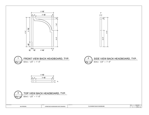 Custom Headboard Shop Drawings