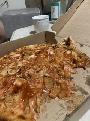 BBQ Chicken Pizza Special with pineapple