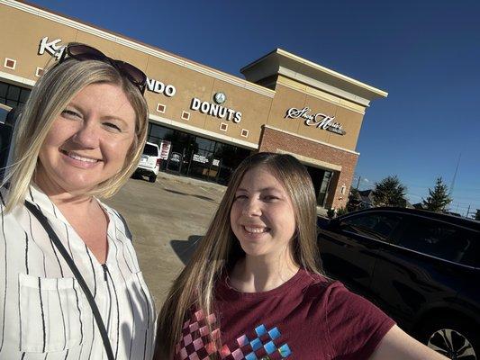 Mom and daughter both feeling glamorous leaving Sheri Marie's Salon today.