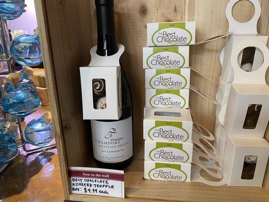 Fun wine bottle chocolate sleeves