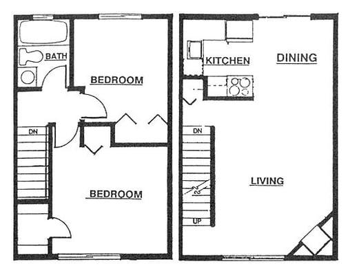 Our 2 bed 1 bath Town Home