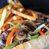 Mouth-watering cheese steak & fresh cut fries