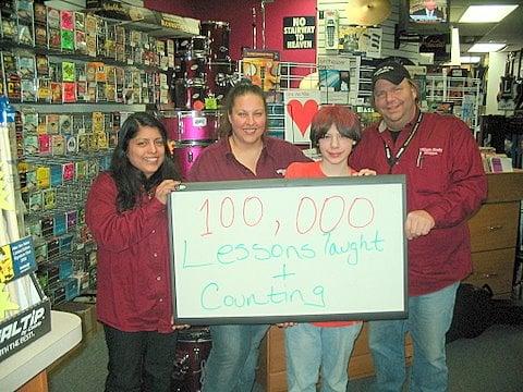 100,000 Lessons taught way back in 2008