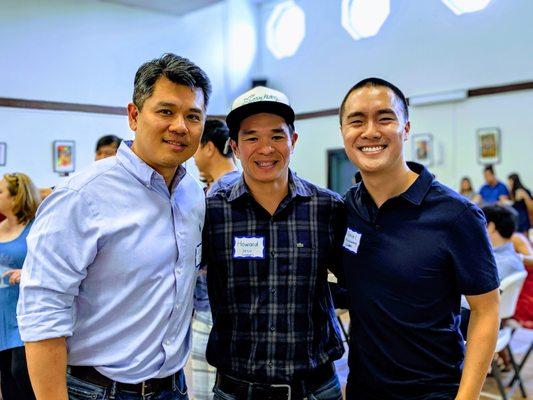 TAP-ATL Dumpling Cook-Off judges: John Chen, Brush Izakaya and Momonoki owner. Howard Hsu, Sweet Auburn and Lazy Betty owner. And me. Lol.