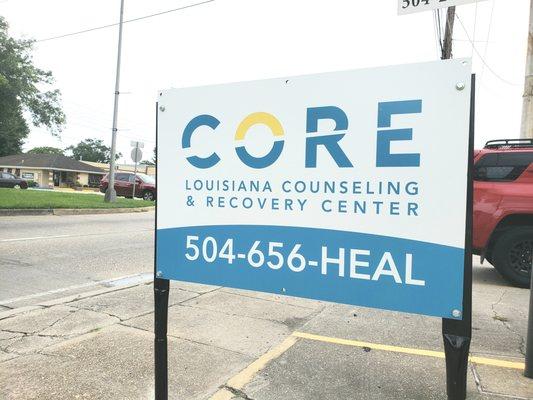 W. Judge Perez Dr. CORE sign