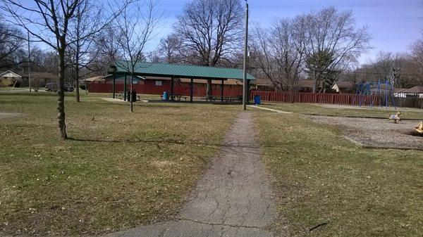 shelter with tables