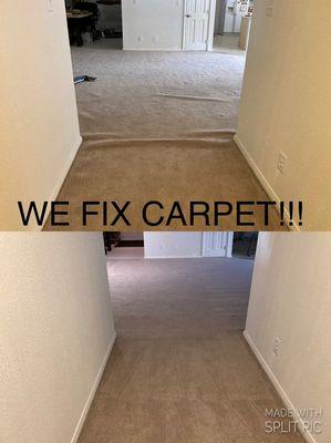 This is a carpet that we re-stretched and cleaned.