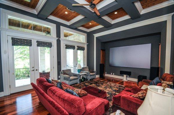 Home Theater with a Black Diamond Screen