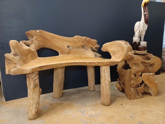 Teak Bench, End table and Accessory