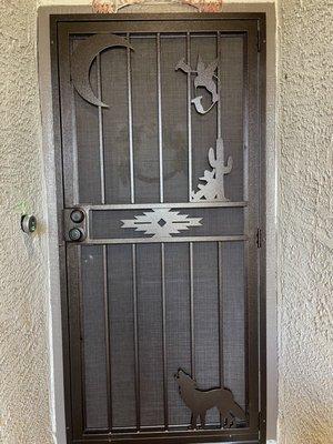 Front door security screen