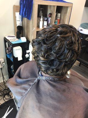 Relaxer cut and curl