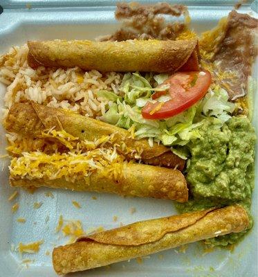 My chicken Flautas; good portion