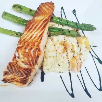 Salmon risotto