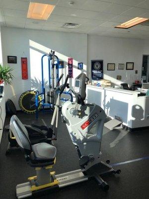 We use various equipment for endurance and strength training.