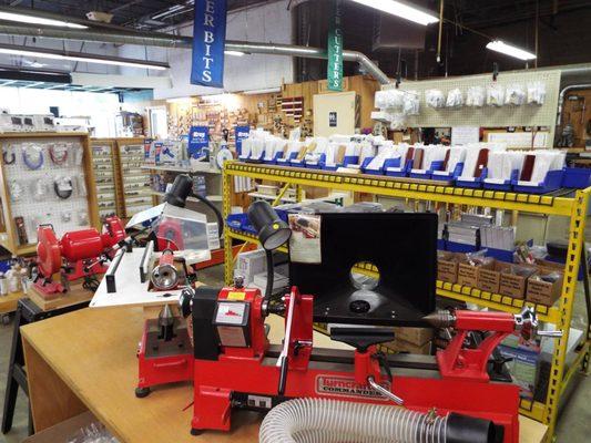 The MLCS Showroom and Outlet Store: dust collection and woodworking accessories.