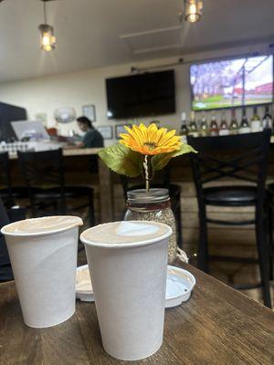 Hot chocolate, center piece  Bar view