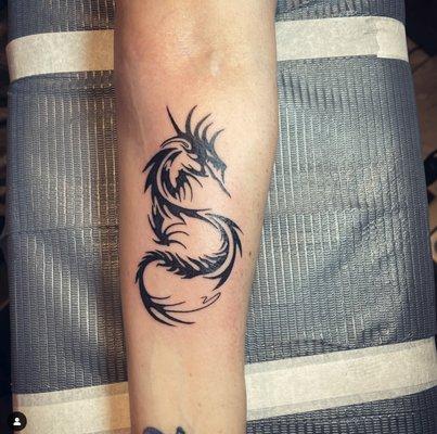 Black Dragon Tribal Piece by Rdin Studios