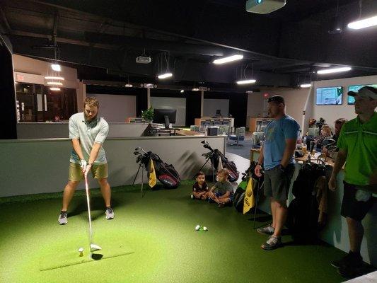 A group enjoying a game of golf.