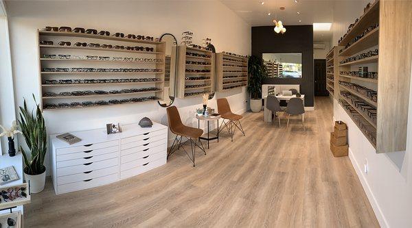 Inside Alexander Daas Opticians Del Mar.