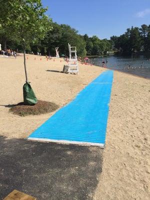 Nice walk up from the water so you don't get sand stuck on your feet when you leave.